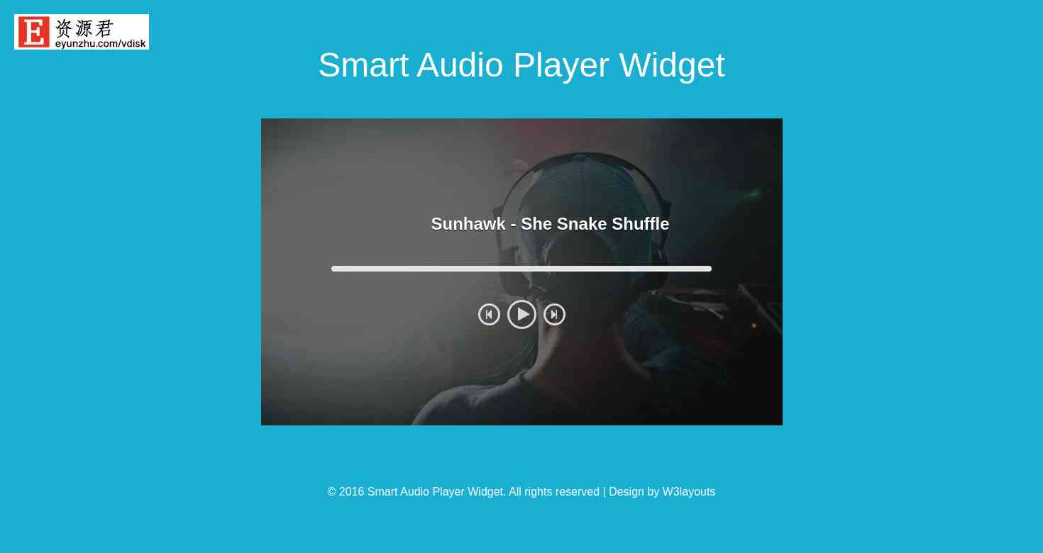 智能音频播放器组件网页模板