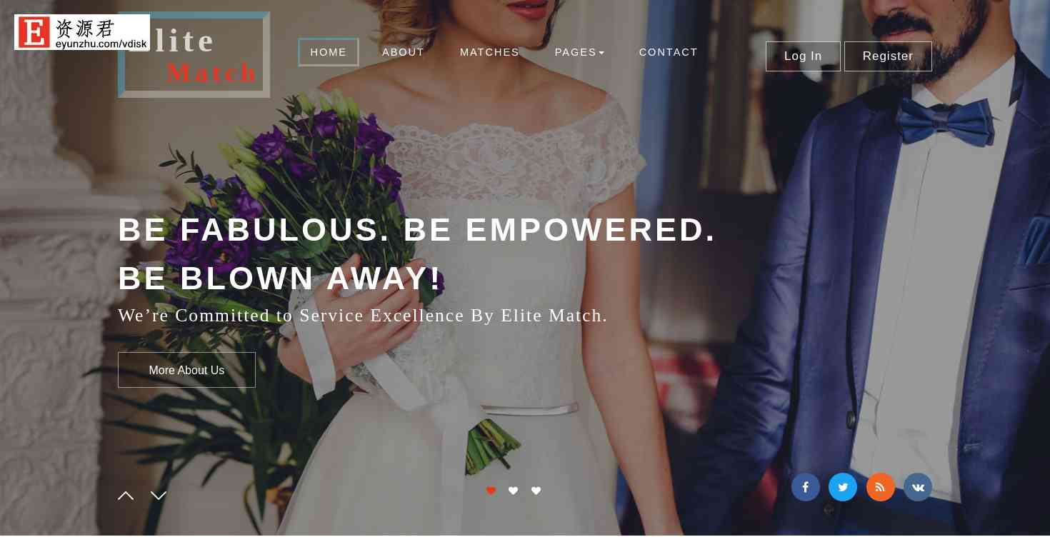 婚介服务动态响应式网站模板 Bootstrap3