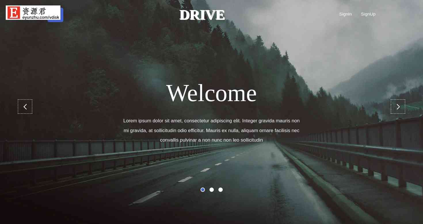 旅行驱动响应式网站模板 Bootstrap3