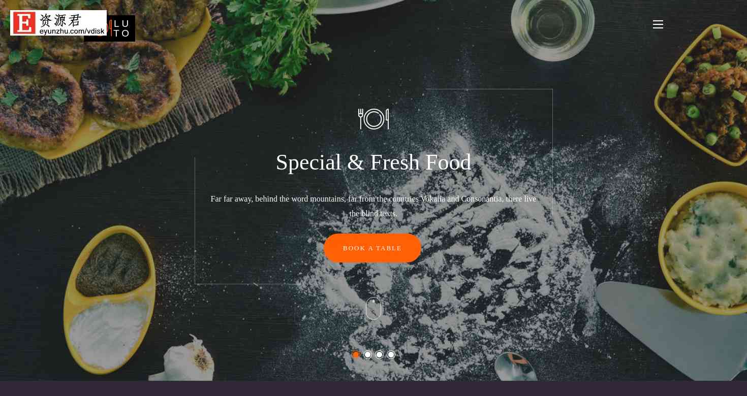 精品西餐料理响应式网站模板 Bootstrap3