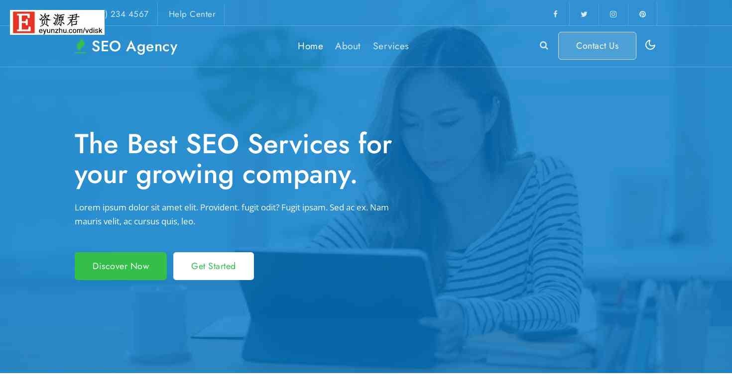SEO营销推广响应式网页模板 Bootstrap4