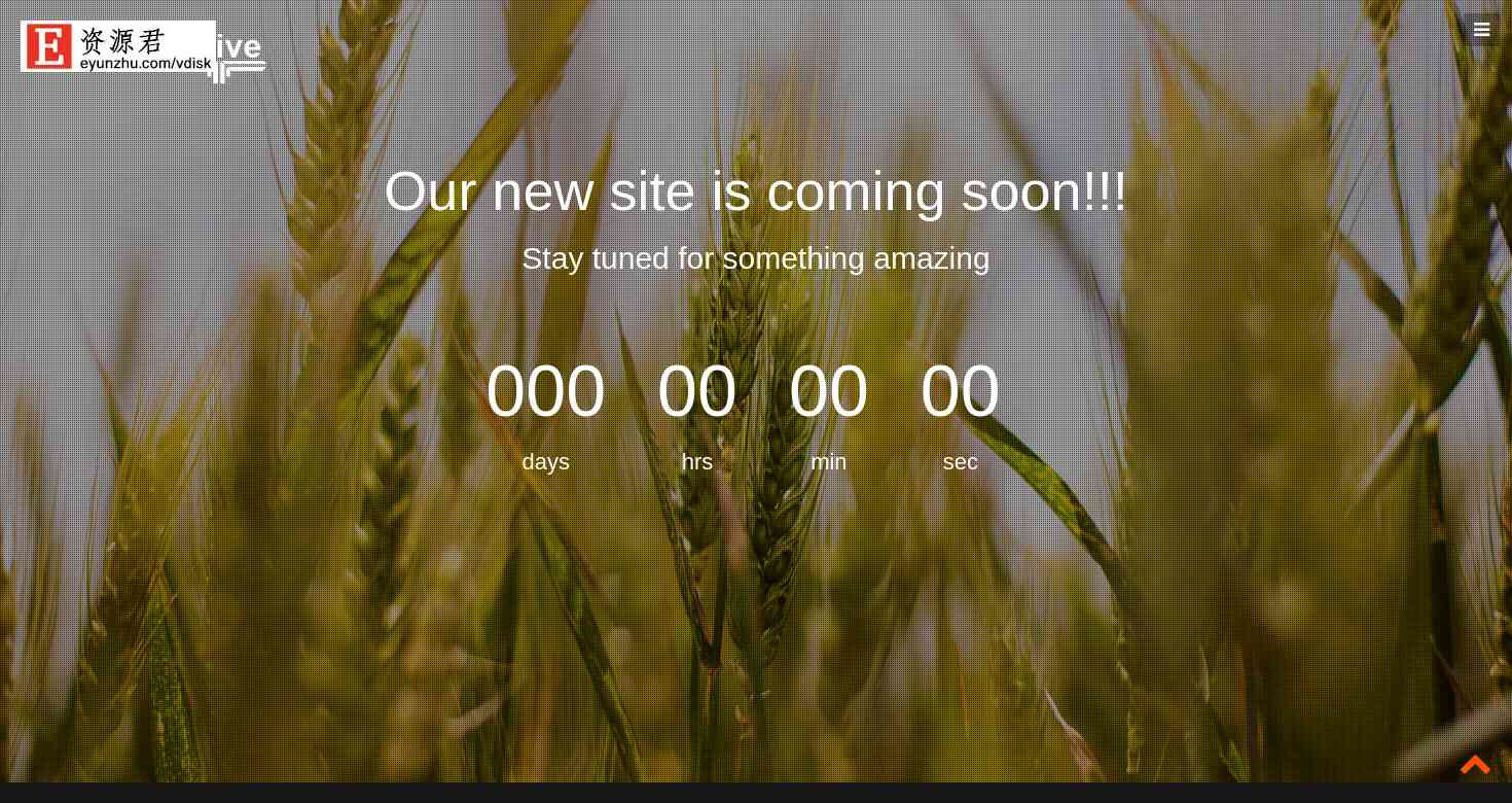 稻穗倒计时响应式网页模板 Bootstrap3